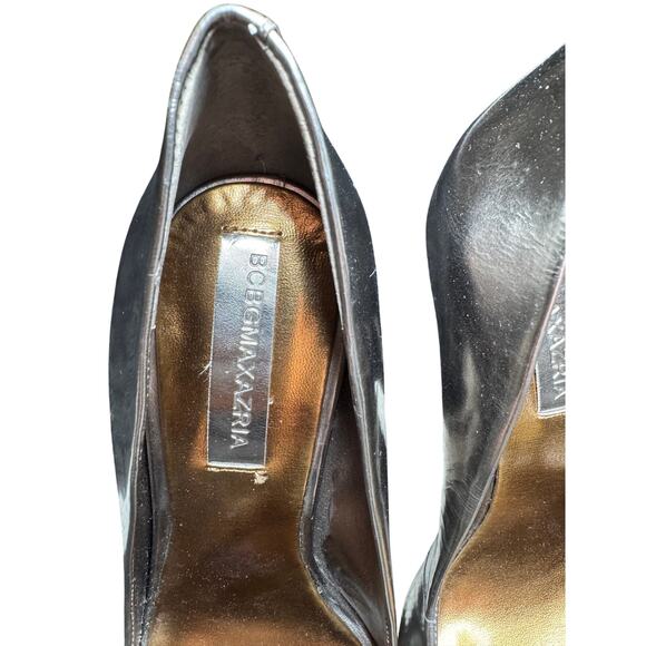 BCBGMAXAZRIA heels, metallic silvery Pointed Toe pump Size 7M - Picture 5 of 11
